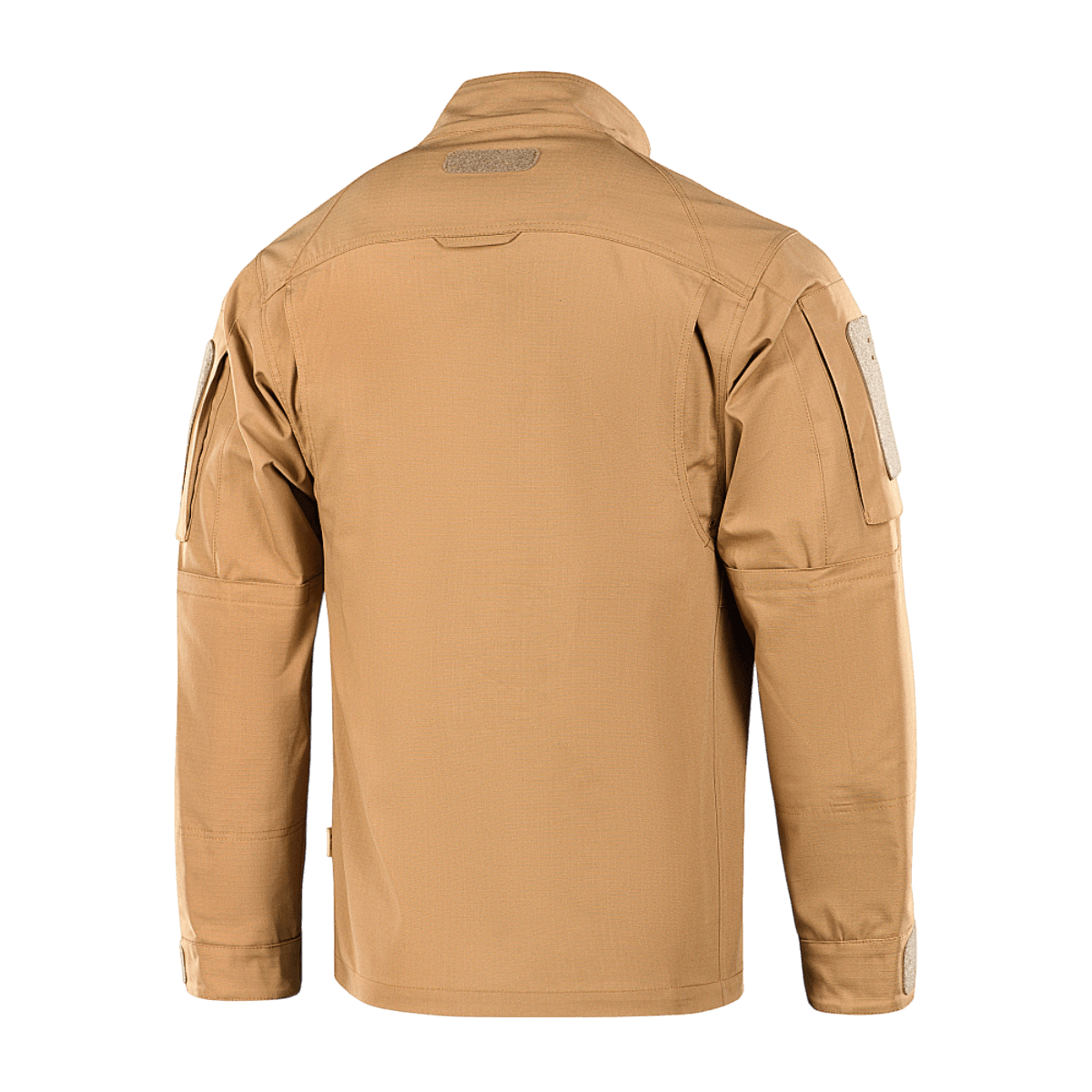 M-Tac Jakke Patrol Flex set bagfra, viser design, velcro-kits og forstærket skulderparti til taktisk brug. Komfortabel og praktisk jakke.