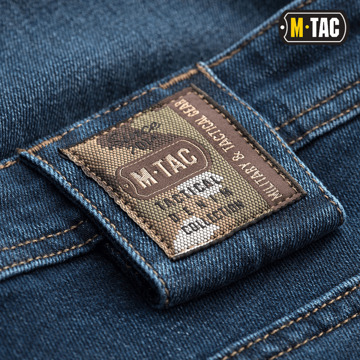 M-Tac Tactical Gen.I Regular Fit jeans med branding detaljer i denimstof