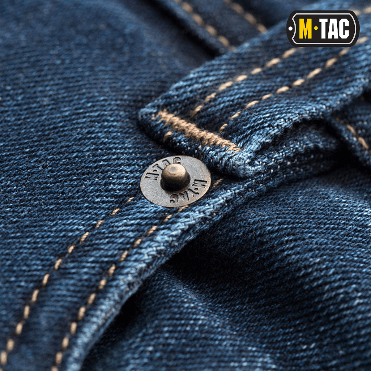 Detaljeret close-up af M-Tac Tactical Gen.I Regular Fit jeans tekstur.