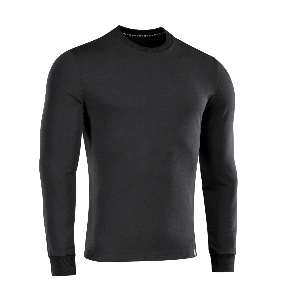 M-Tac Pullover 4 Seasons med rund hals, minimalistisk design, 95% bomuld, 5% elastan, til hverdags- og taktisk brug året rundt.