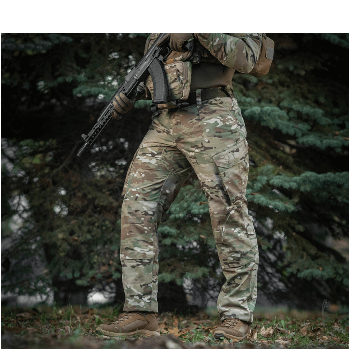 Alt Tag: "M-Tac Feltbukser NYCO - holdbare feltbukser i slidstærkt NYCO-stof til udendørs brug, camouflage-design"