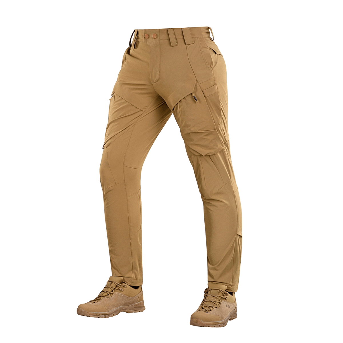 M-Tac Bukser Rubicon Flex i beige med innovativ cargo-lomme og 4-Way Stretch stof til træning og udendørsaktiviteter.