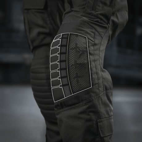 M-Tac Bukser STURM NyCo Extreme Gen.II med forstærkninger i Cordura 500D og EVA-skum ved knæet, sort taktisk design