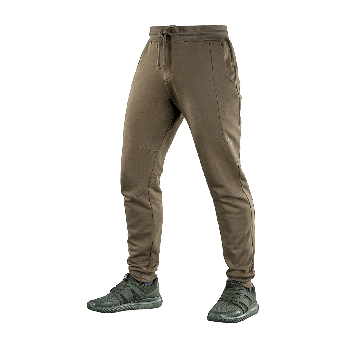 M-Tac Bukser Stealth Cotton i brun, alsidige sportsbukser til løb og fitness, 100% bomuld, elastiktalje, to sidelommer.