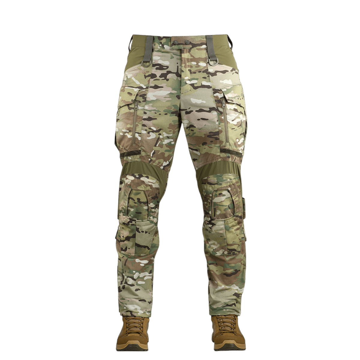 Multicam-mønstret kampbukser lavet af holdbart NYCO Extreme-stof, inspireret af Ukrainske Våbenstyrkers jakker, M-Tac gear.