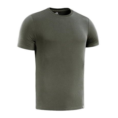 M-Tac T-shirt 93/7 Summer i grå, kortærmet og let, ideel til hverdagsbrug og sommervejr, lavet af 93% bomuld og 7% elastan for komfort.