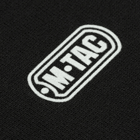 M-Tac Sweatshirt Cotton Hard med reflekterende logo trykt på brystet, lavet af 100% bomuld, tæthed 390 g/m², komfortabel og varm til hverdag.