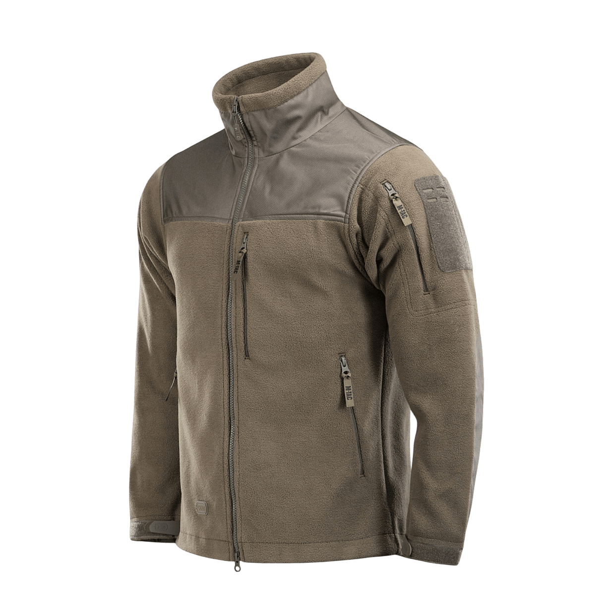 M-Tac Alpha Microfleece Jakke Gen.II til taktisk og outdoor-brug, fremstillet af holdbar fleece og forstærket med Oxford nylon.