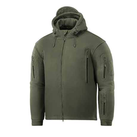 M-Tac Division Gen.II Windblock Fleecejakke i olivengrøn til maksimal varme og beskyttelse mod vind, ideel til alle vinterforhold.