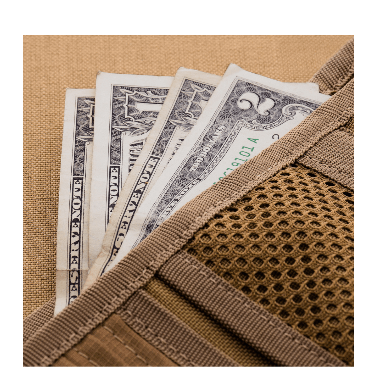 M-Tac Pung Elite i Cordura nylon med kontanter og kortlommer, ideel til taktiske bukser i militærstil.