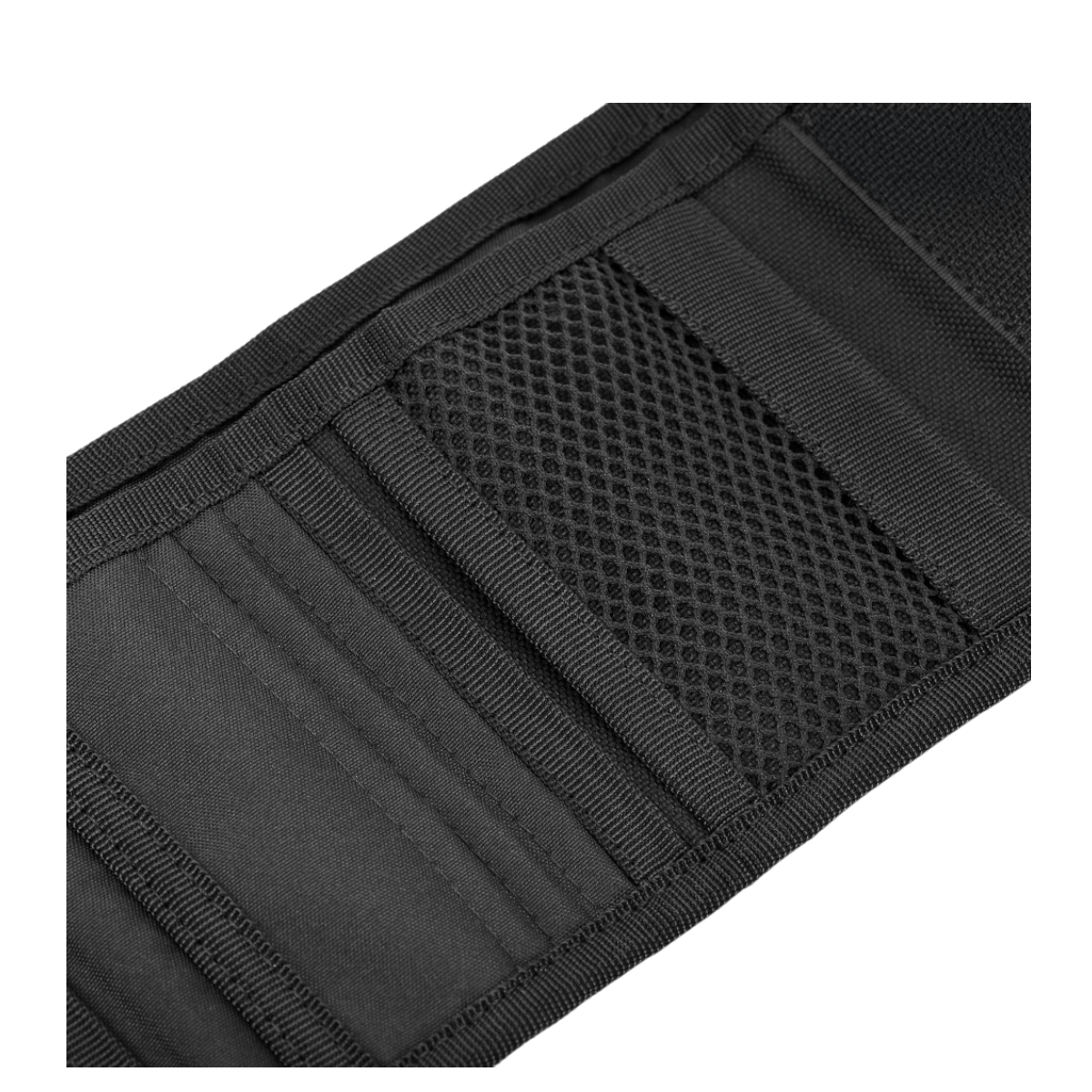M-Tac Pung Elite i Cordura nylon med militærdesign, viser kreditkortholder og netlomme til opbevaring.