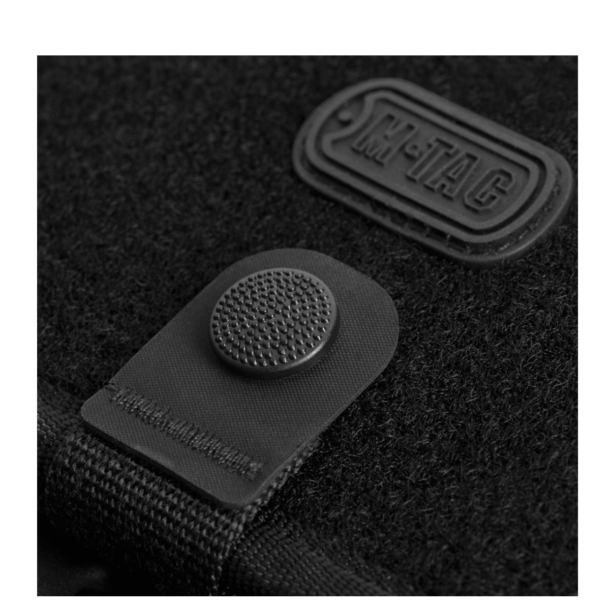 M-Tac Pung med Patch Panel Elite Large med knaplukning og velcro-panel til mærker på sort CORDURA med logo