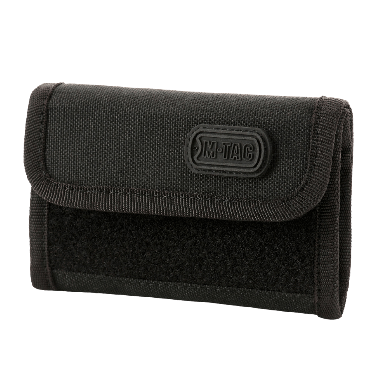 Sort M-Tac Pung med Patch Panel Elite i holdbart 1000D CORDURA® materiale, lukkes med Velcro, med rum til kort og penge. Militærstil design.