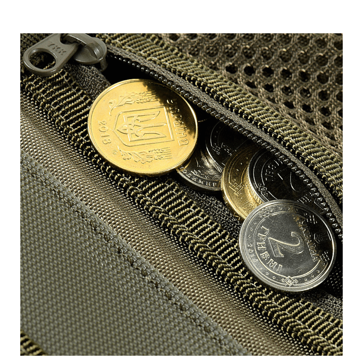 M-Tac Pung med Patch Panel Elite Gen. II med lynlåslomme til mønter og dokumenter, holdbar Oxford og Cordura 500D materiale.