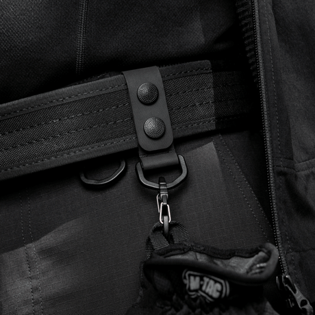M-Tac Sæt af 2 – Duty Belt Keepers fastgør taktikbæltet til buksebæltet med D-ringe, robust for politi og sikkerhedspersonale.