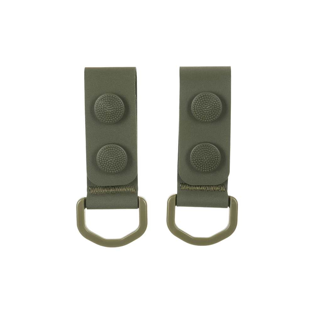 M-Tac Sæt af 2 – Duty Belt Keepers til fastgørelse af taktisk bælte med D-ringe, robust design til sikkerhedspersonale og politi.