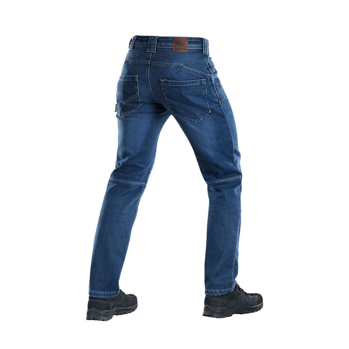 M-Tac Jeans Tactical Gen. I Cordura Regular Fit set bagfra, holdbare Cordura denim jeans til daglig brug og aktiviteter.