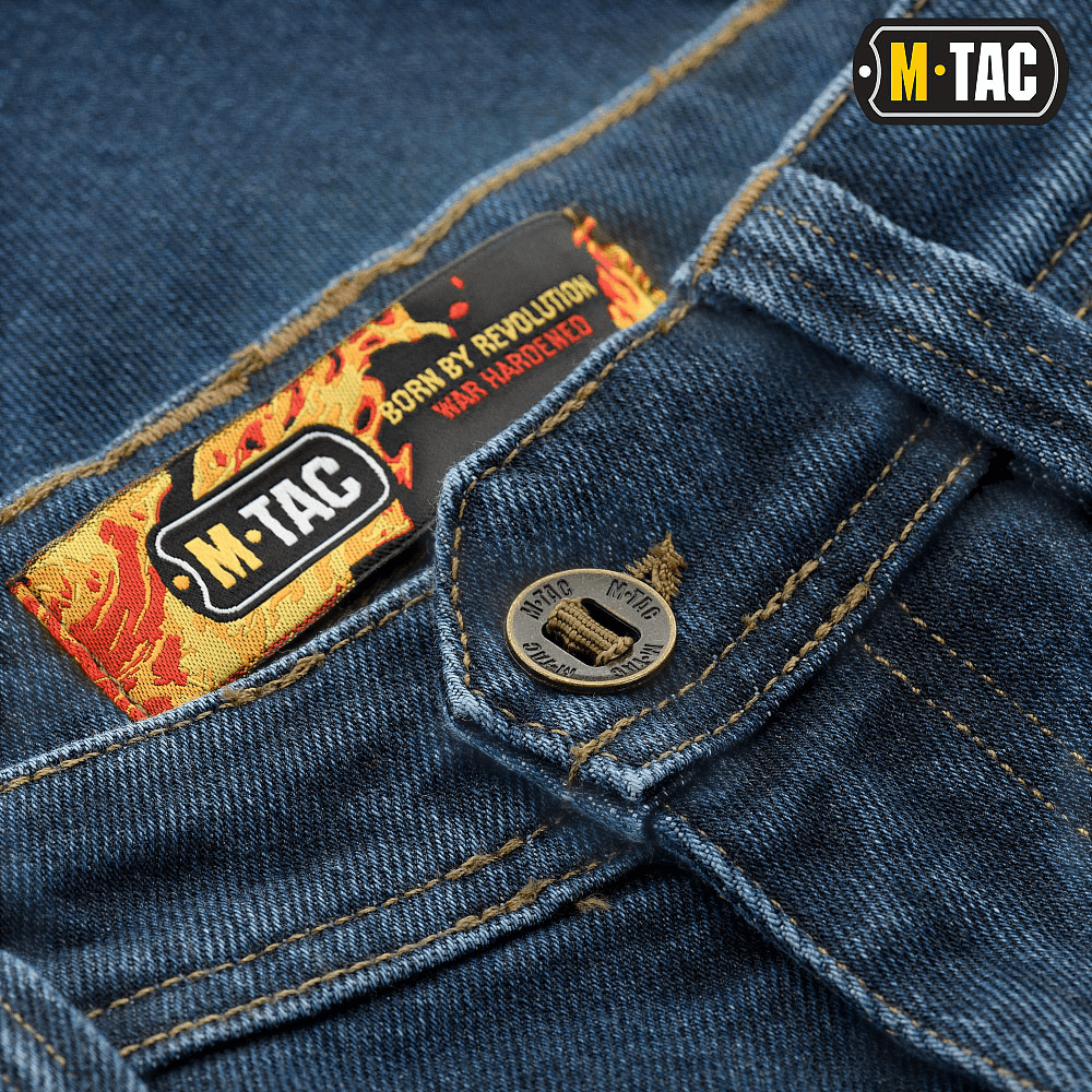 M-Tac Jeans Tactical Gen. I Cordura Regular Fit, slidstærke jeans af Cordura Denim, perfekt til alle hverdagsaktiviteter.
