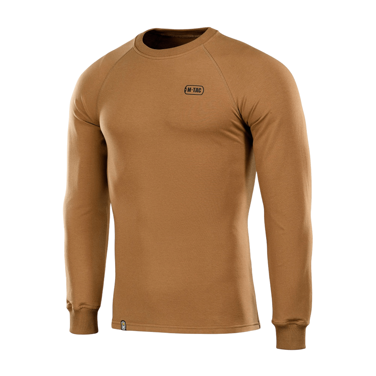 M-Tac Raglan Athlete sweatshirt i coyote farve, med rund hals og raglanærmer for maksimal bevægelsesfrihed, ideel til sport og daglig brug.