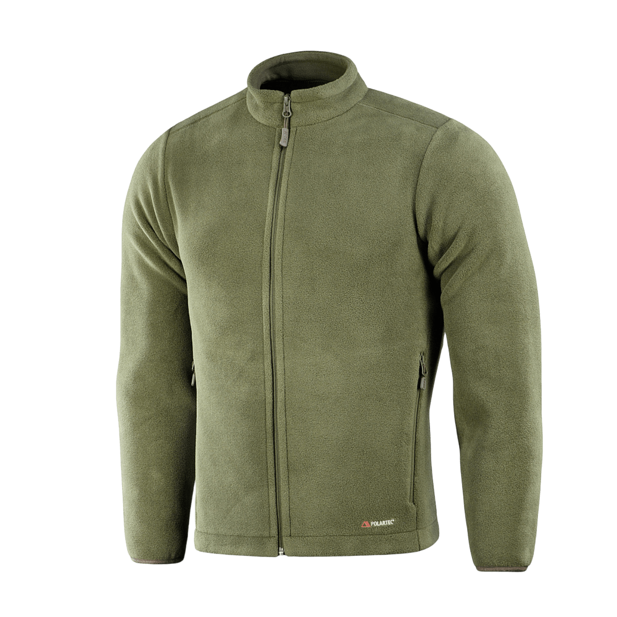 Alt Tag: M-Tac Nord Polartec Fleecejakke i olivengrøn med høj varmeisolering og fugtafledende Polartec® 200 Series fleece designet til alsidig brug.