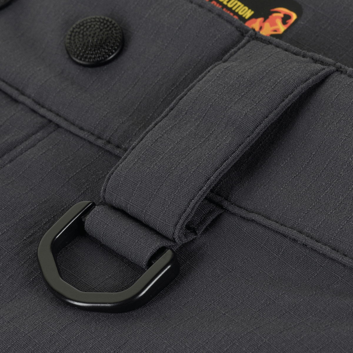 M-Tac Aggressor Summer Flex Shorts detalje af D-ring og Flex Rip-Stop stof