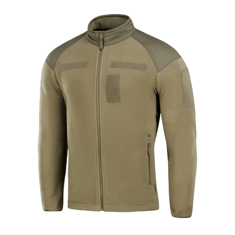 M-Tac Combat Fleece Jakke i olivengrøn med Himates fleece og forstærkede skuldre, gallery position 1, designet til taktisk kropsbeskyttelse.