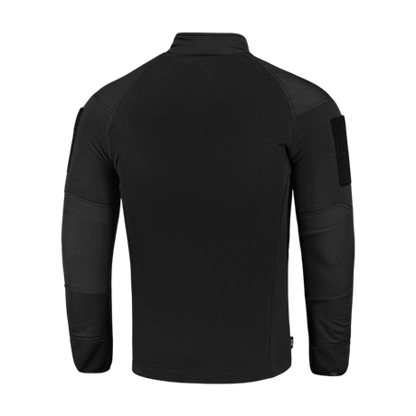 M-Tac Combat Fleece Polartec Jakke i sort med Polartec fleece, YKK lynlåse og velcro-paneler. Perfekt til taktisk og casual brug.