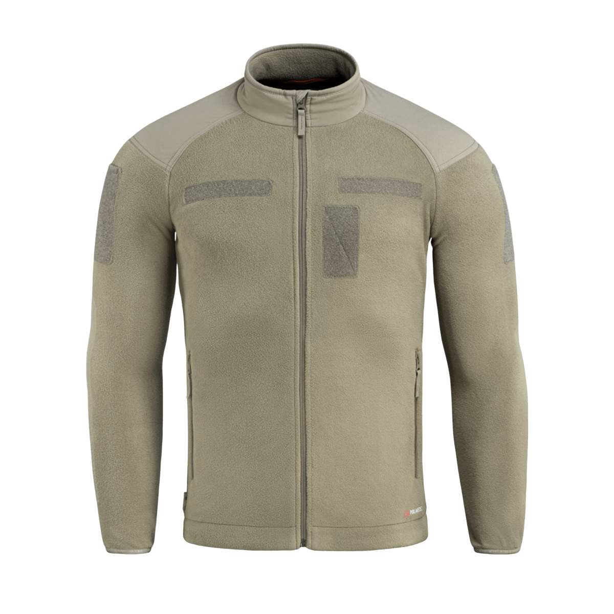 M-Tac Combat Fleece Polartec Jakke i taktisk design med Polartec fleece og Velcro-paneler, perfekt til funktionel brug.