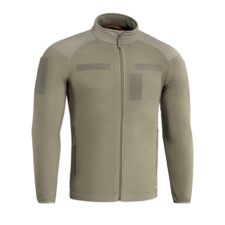 M-Tac Combat Fleece Polartec Jakke i høj kvalitet med YKK lynlåse og velcro-paneler, velegnet til taktisk brug.