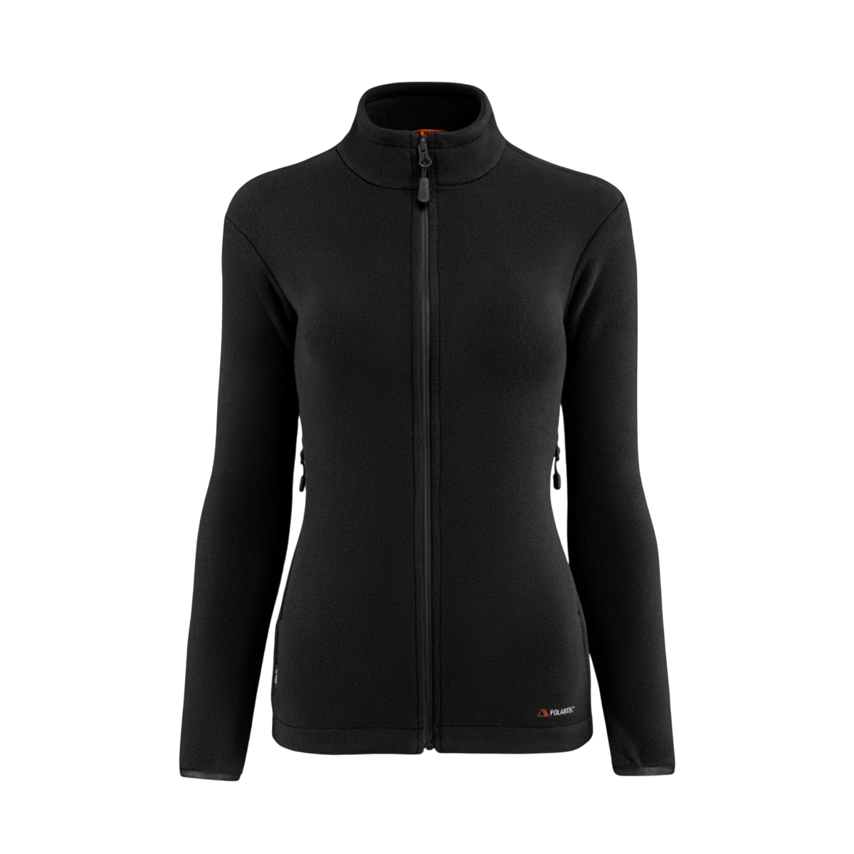 M-Tac Sweater Nord Fleece Polartec Dame i sort med lang lynlås og stand-up krave til kvinders komfort og varme.