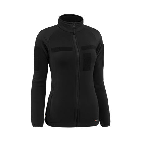 M-Tac Combat Fleece Jakke Polartec Dame i sort, tætsiddende med åndbart Polartec fleece og taktiske velcrofelter, gallery position 1.