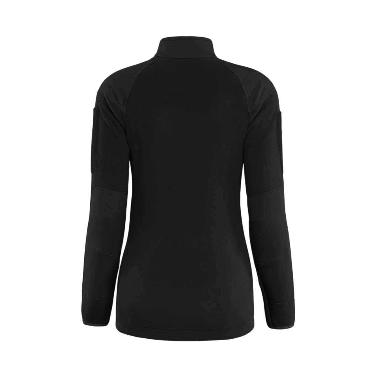 Bagside af M-Tac Combat Fleece Jakke Polartec Dame til kvinder i sort, viser komfort og funktionalitet af premium materialer.