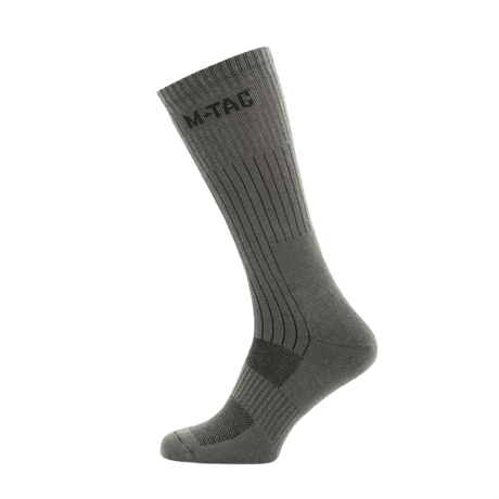 M-Tac Høje Sokker Mk.2 til trekking og intensiv aktivitet med støtte og komfortzone design i grå farve.