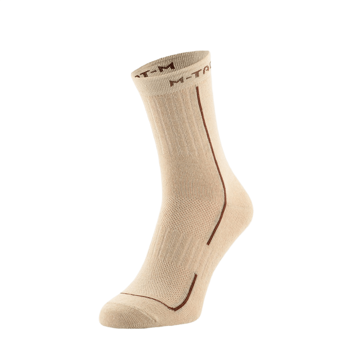 M-Tac Letvægtssokker Mk.3 i beige, ideelle til sommertrekking med ergonomiske trykpunkter og åndbart materiale for optimal komfort.