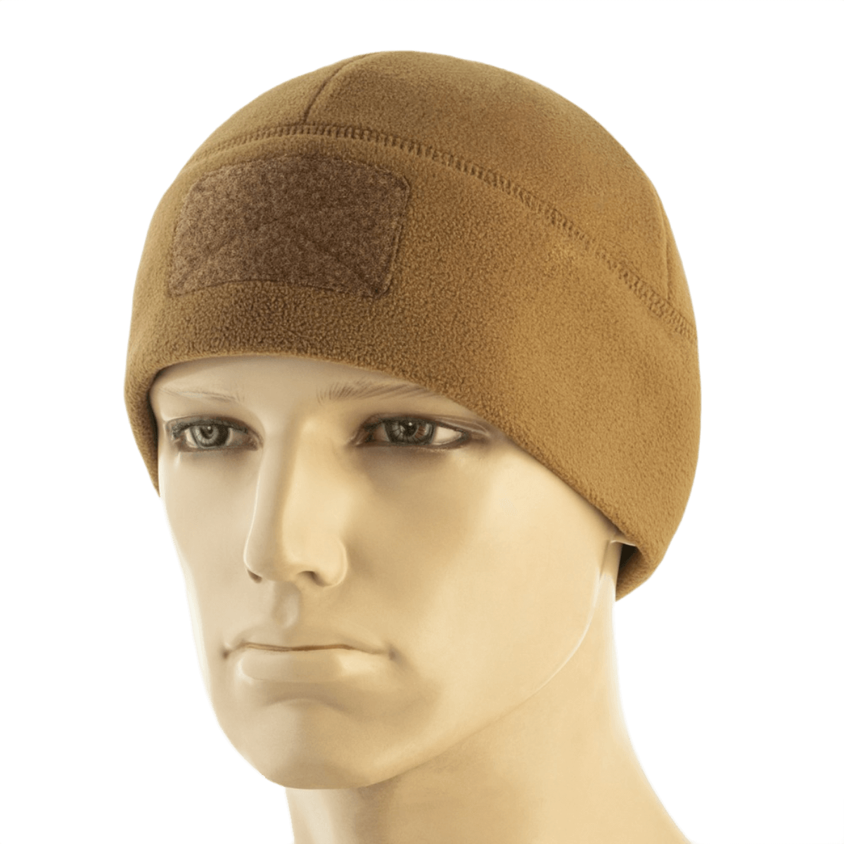 M-Tac Watch Cap Elite Fleece Beanie Hat Velcro i varm fleece med velcro-panel på mannequin