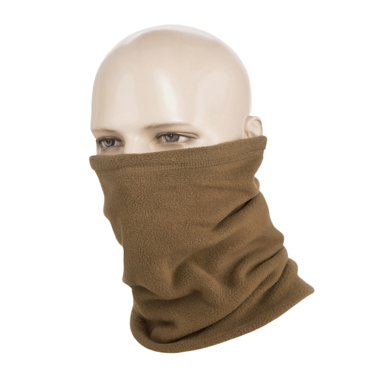M-Tac Fleece Neck Gaiter med Snor, alsidigt og justerbart tilbehør til koldt vejr, bæres som halsedisse på mannequin, varm og komfortabel.