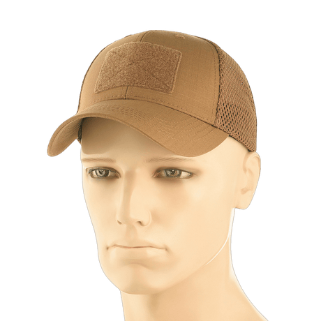 M-Tac Baseball Cap Ripstop Elite Flex i brunt ripstop materiale med netpaneler og justerbar pasform, gallery position 1.