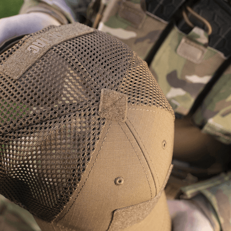 M-Tac Baseball Cap Ripstop Elite Flex i brunt ripstop med åndbart mesh og justerbar lukning, gallery position 1.