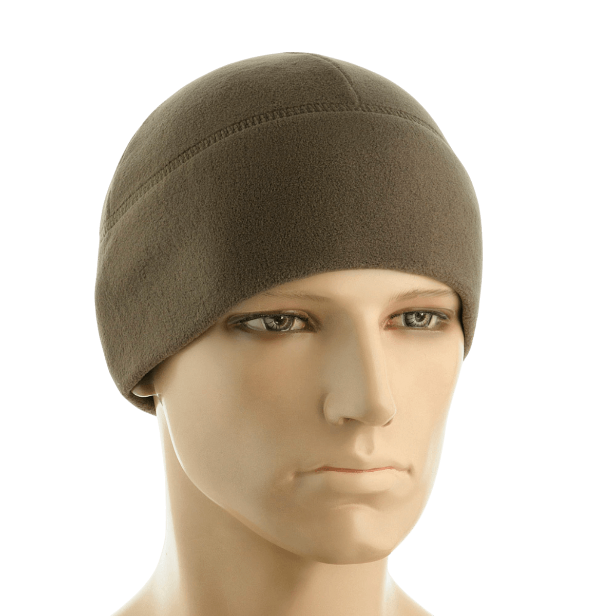 M-Tac Fleece Watch Cap Light Polartec i brun, en alsidig vinterhue lavet af slidstærk Polartec Micro Series fleece, ideel til vinterbrug.