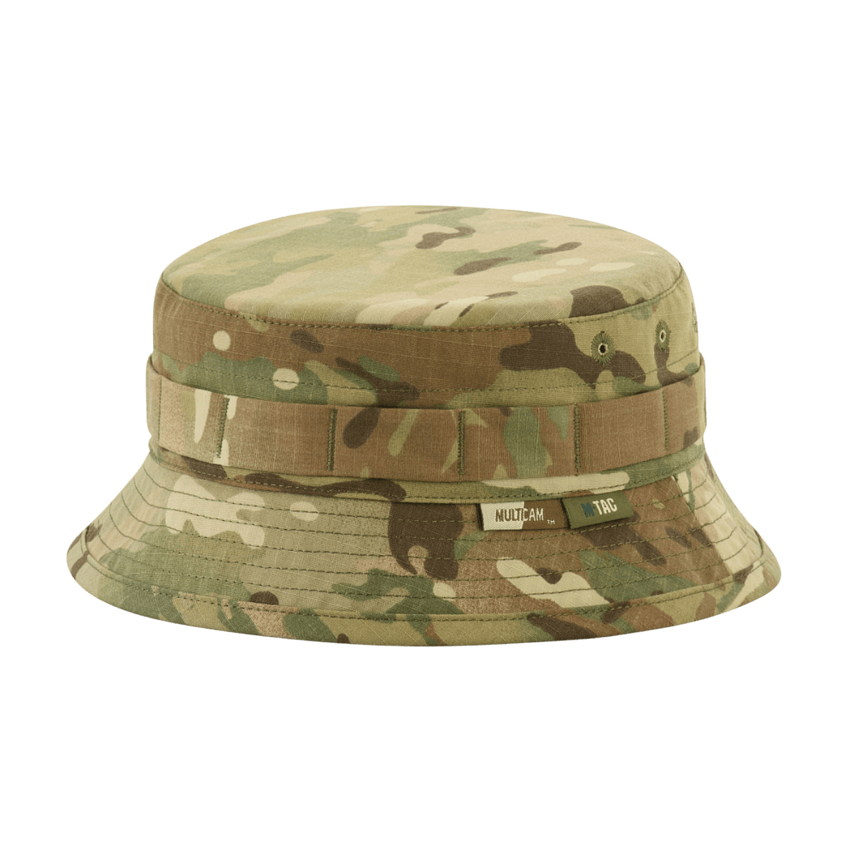 M-Tac Panama Hat Gen.II NYCO i camouflage design, komfortabel og holdbar med NYCO-stof og MOLLE-interface, perfekt til varme perioder.
