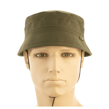 M-Tac Panamahat Gen. II Summer Flex i olivengrønt nylon/elastan med NIJ-certificering vist ligefrem på mannequin, galleri position 1.