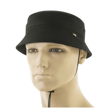M-Tac Panamahat Gen. II Flex Rip-Stop i sort rip-stop stof med NIJ-certificering vist i galleri position 1 på mannequin.