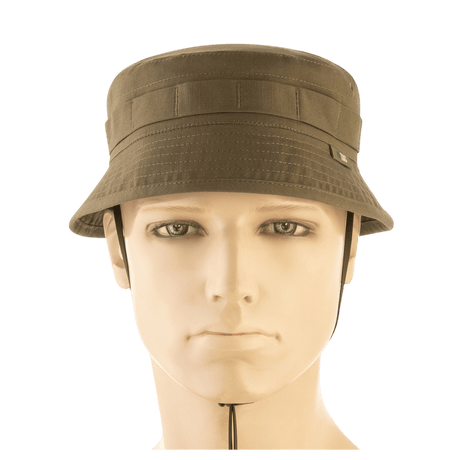 M-Tac Panamahat Gen. II Flex Rip-Stop i brunt rip-stop stof vist forfra på mannequin i galleri position 1 uden yderligere udstyr.