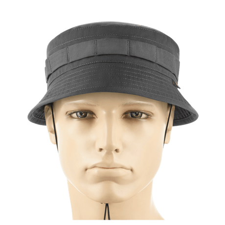 M-Tac Panamahat Gen. II Flex Rip-Stop i gråt rip-stop materiale vist forfra på mannequin i galleri position 1 uden ekstraudstyr.