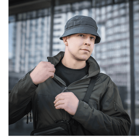 M-Tac Panamahat Gen. II Flex Rip-Stop i mørkt rip-stop materiale med holdbar syning, NIJ-certificeret og vist i galleri position 1.