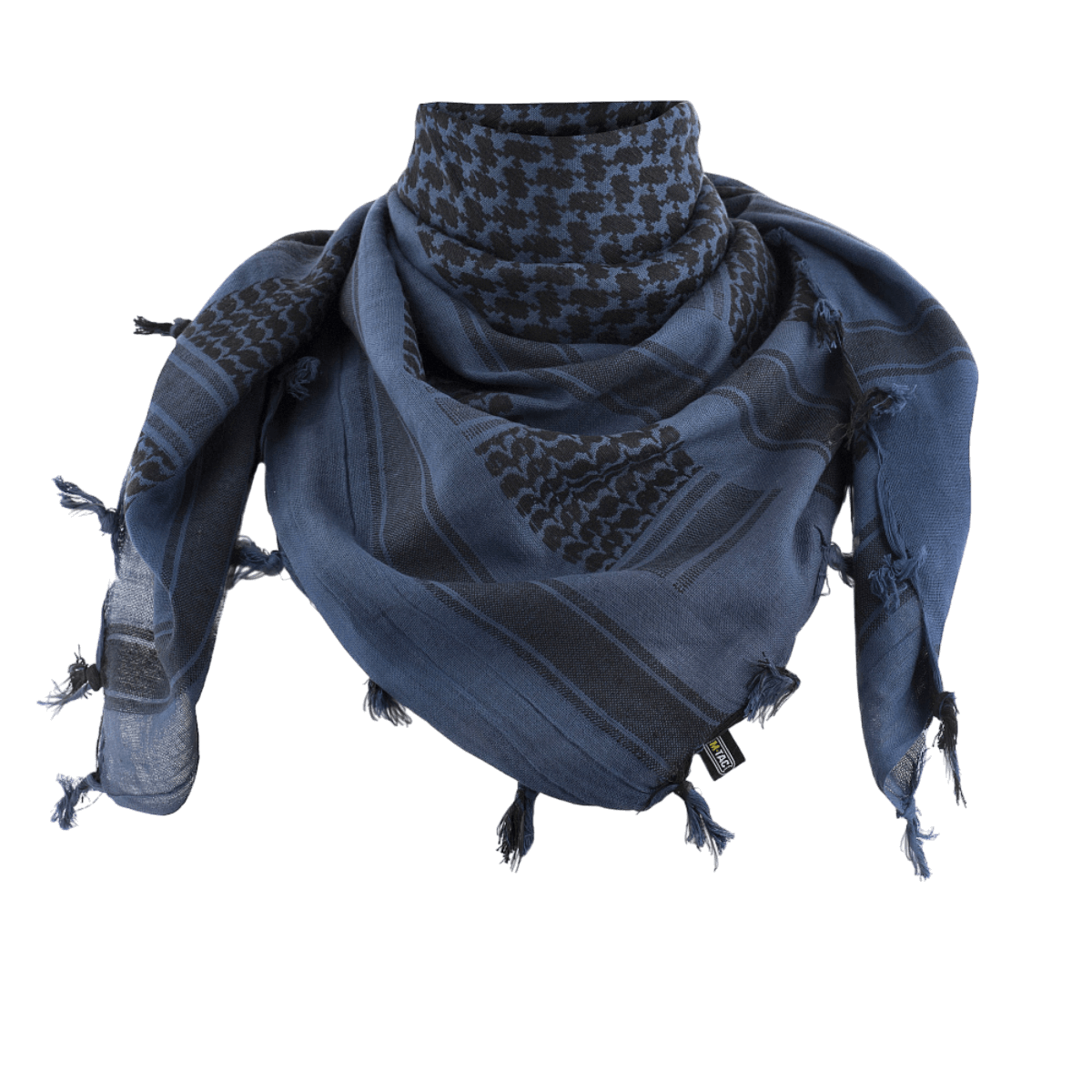 M-Tac Shemagh Tørklæde i blåt bomuldsmateriale, 110 x 110 cm, beskytter mod sol og vind, ideel til udendørs brug og rejser.