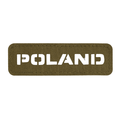 M‑Tac Patch Poland End-to-End 25x80 i slidstærk Cordura 500D med laser cut design og velcrofæste, nationalitetsmarkør.