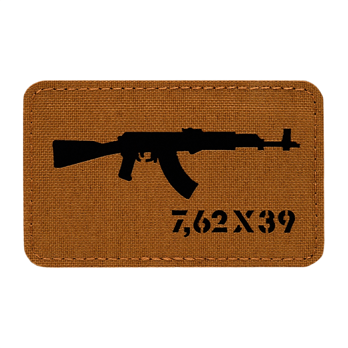 M-Tac AKM 7,62x39 Laser Cut Patch - taktisk moralepatch i Cordura med Velcro, AKM design, slidstærk til militær og airsoft udstyr.