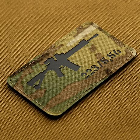 M-Tac AR-15 223/5,56 Laser Cut Patch med Velcro fastgøres til udstyr, holdbar Cordura 500D materiale, militær og outdoor brug