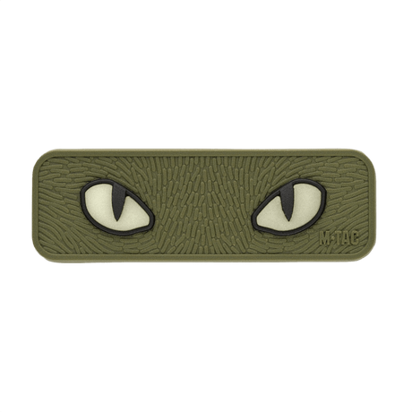 M-Tac Cat Eyes 3D PVC Patch med fluorescerende effekt og Velcro fastgørelse. Taktisk plaster til tøj og udstyr, ideel til outdoor aktiviteter.